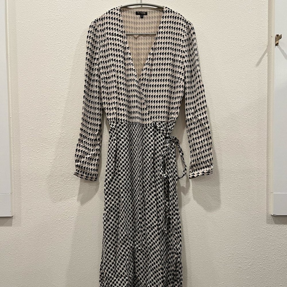 Massimo Dutti Patterned Wrap Dress